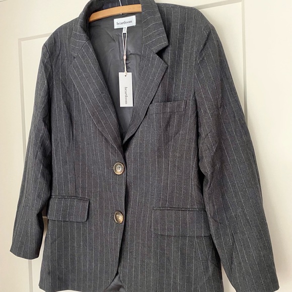 NWT pinstripe gray blazer - Picture 2 of 7